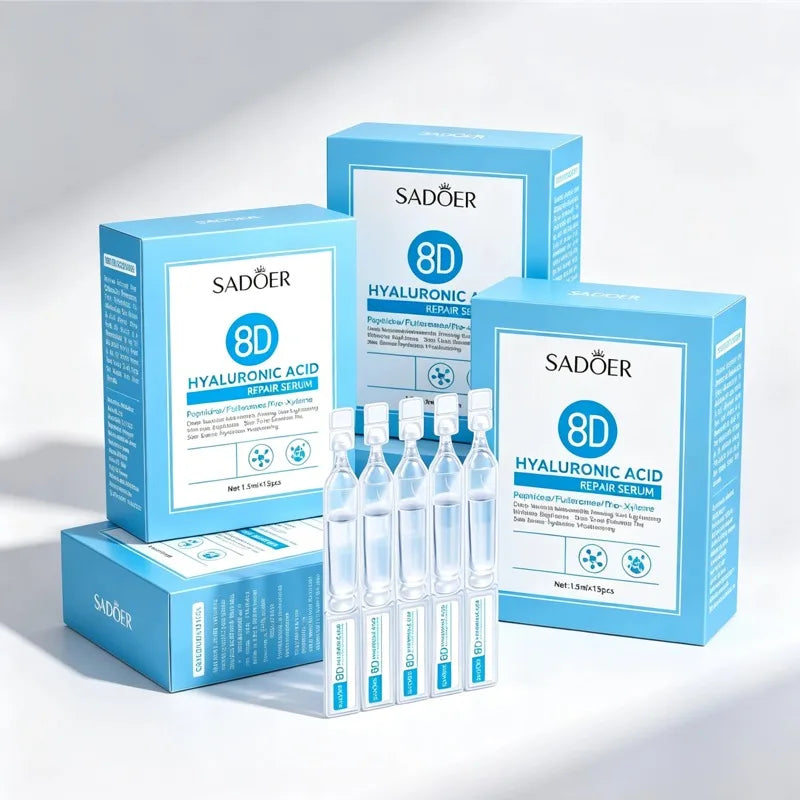 SADOER8D Hyaluronic Acid Anti-Aging Repair Facial Essence Fade Fine Lines Lifting Firming Whitening Serum Face Beauty Skincare
