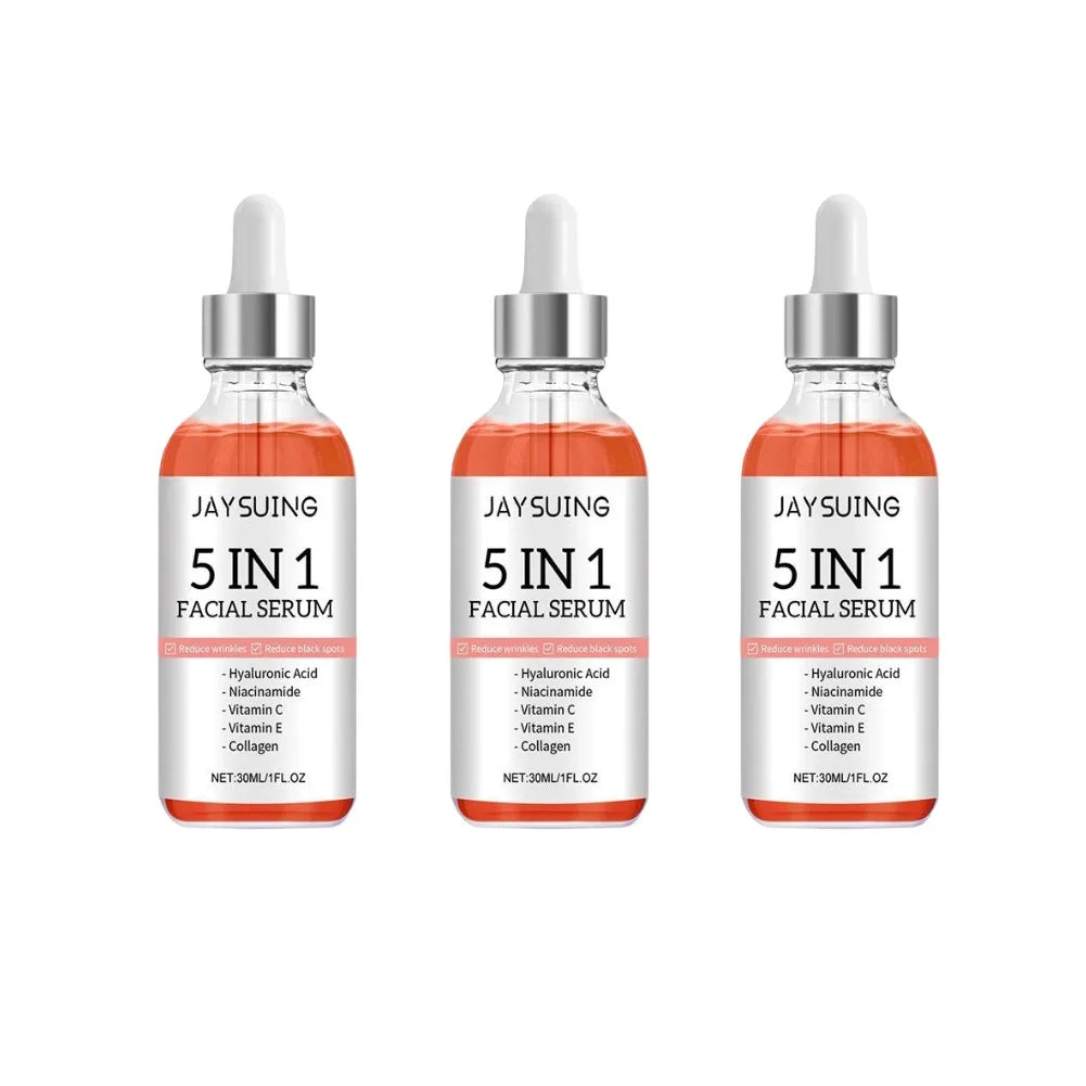 5 In 1 Hyaluronic Acid Face Serum Moisturizing Vitamin C collagen Lightning Facial Serum Shrink Pores Skin Care