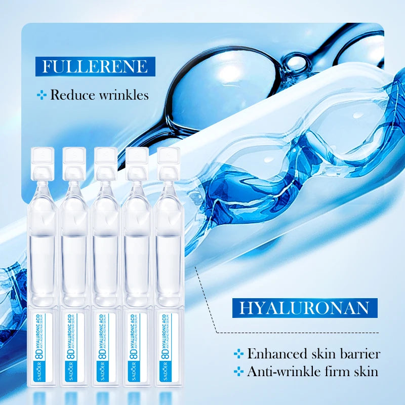 SADOER8D Hyaluronic Acid Anti-Aging Repair Facial Essence Fade Fine Lines Lifting Firming Whitening Serum Face Beauty Skincare