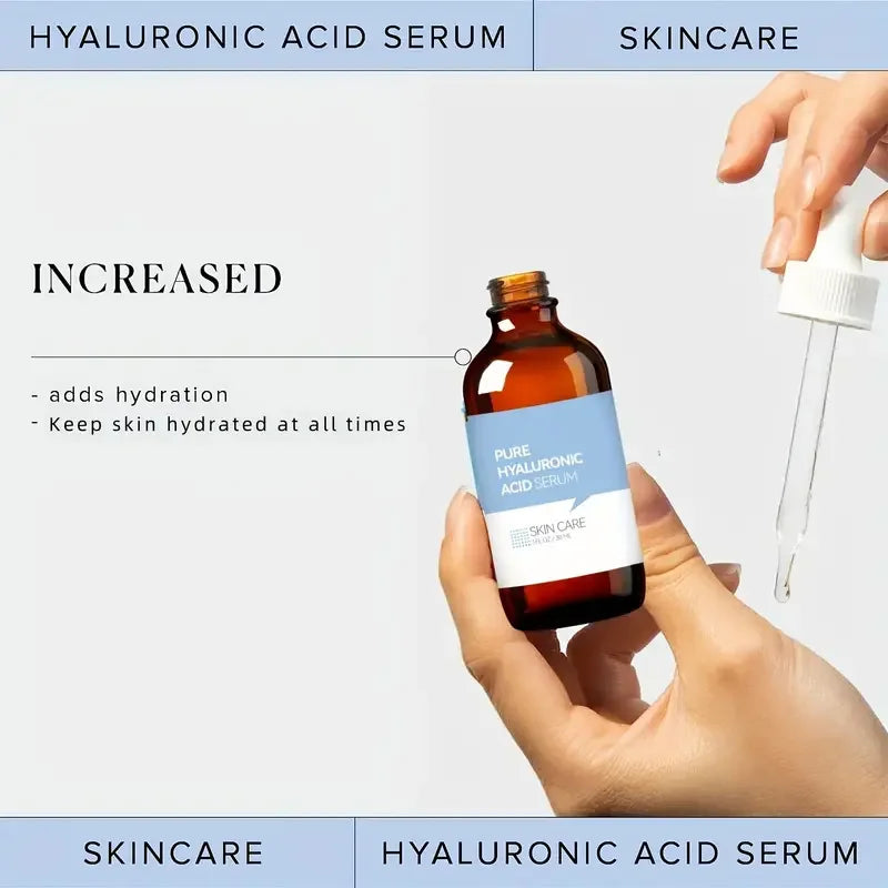2 PCS Pure Hyaluronic Acid Essence Liquid - Highly Effective Moisturizing Skin Care Liquid - Can Enhance Skin Elasticity - 1 Oun